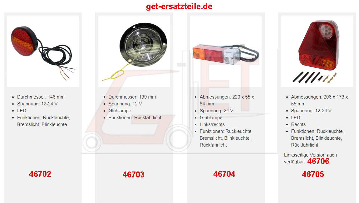 Warnlicht Roter Pfeil LED 12-56V - Zubehör an Gabelstapler